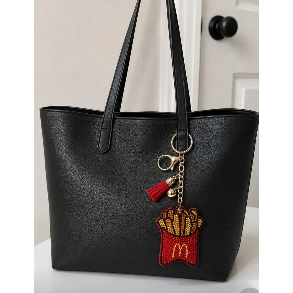 Rhinestone McDonalds French Fries Bag Charm New